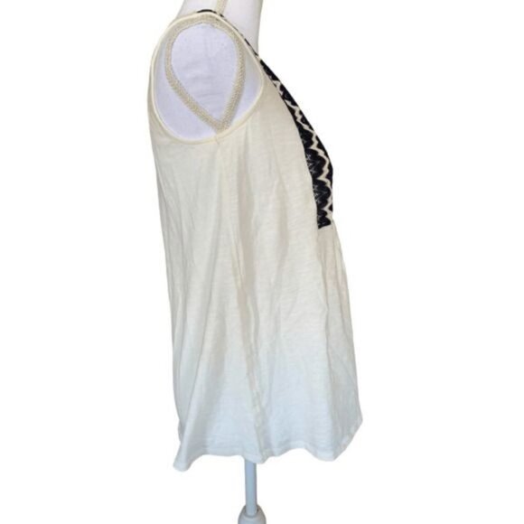 Two by Vince Camuto Womens Top Size Small Sleeveless White With Lace Overlay - Picture 2 of 11